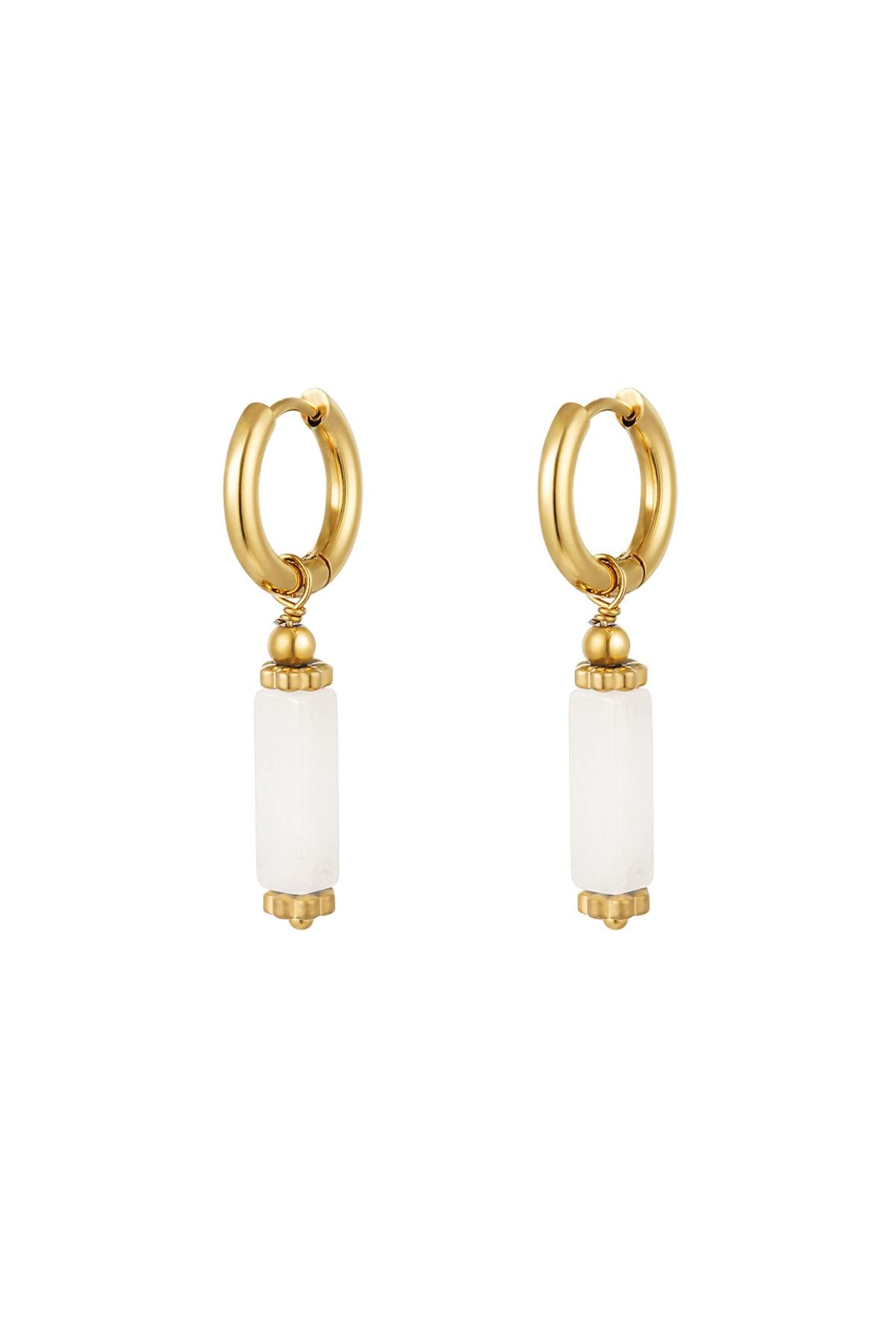 BOUCLES D'OREILLES DORIANE ACIER OR