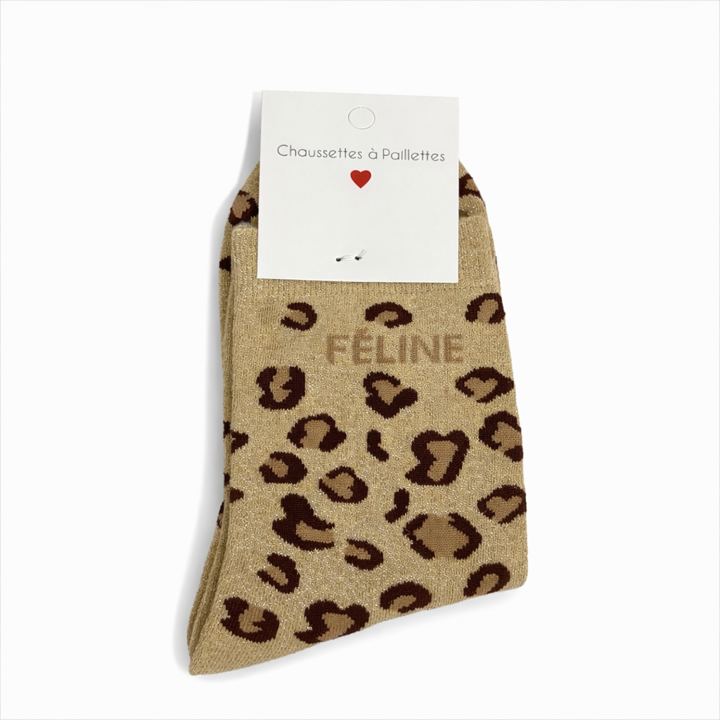 CHAUSSETTES À PAILLETTES - FÉLINE