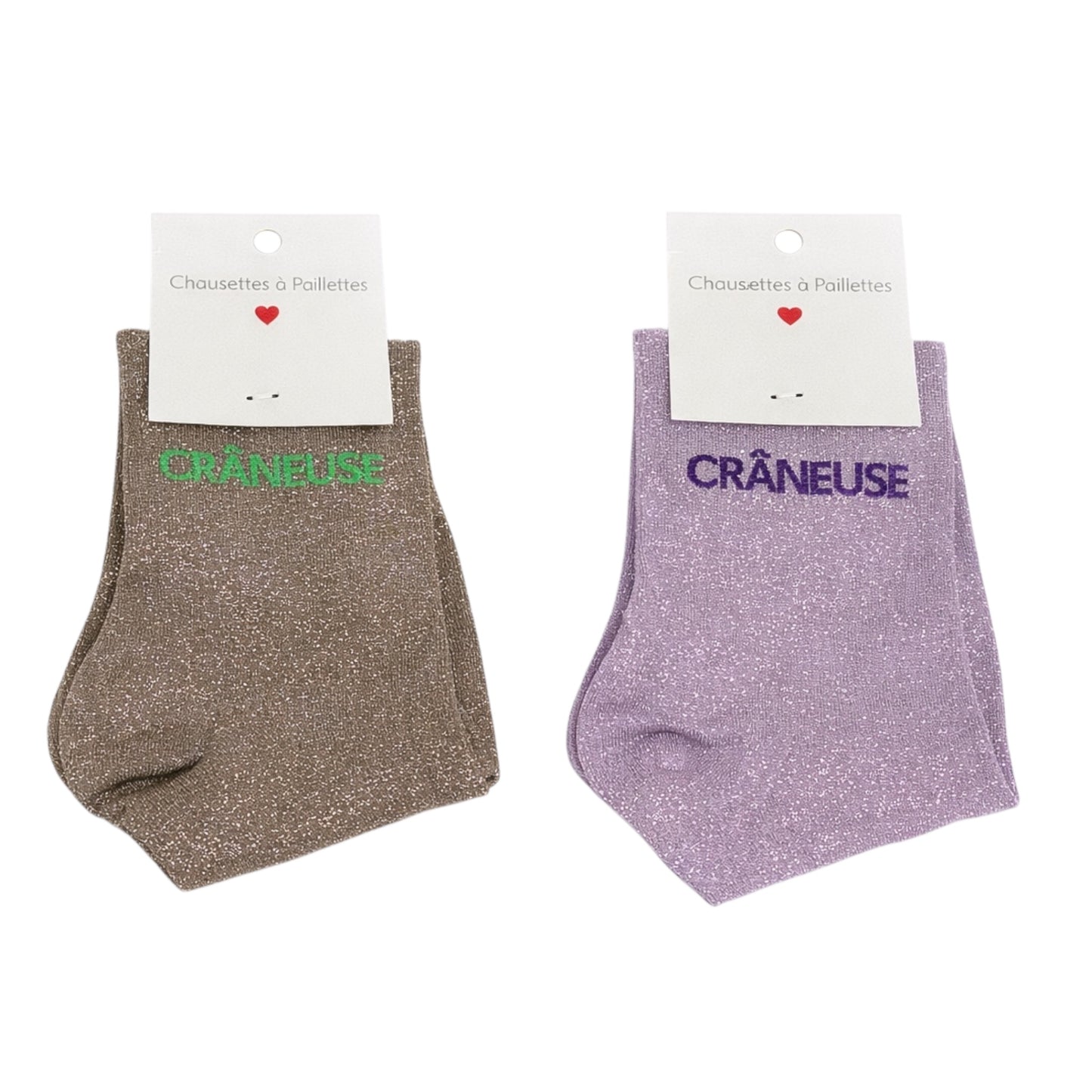 CHAUSSETTES À PAILLETTES -CRÂNEUSE