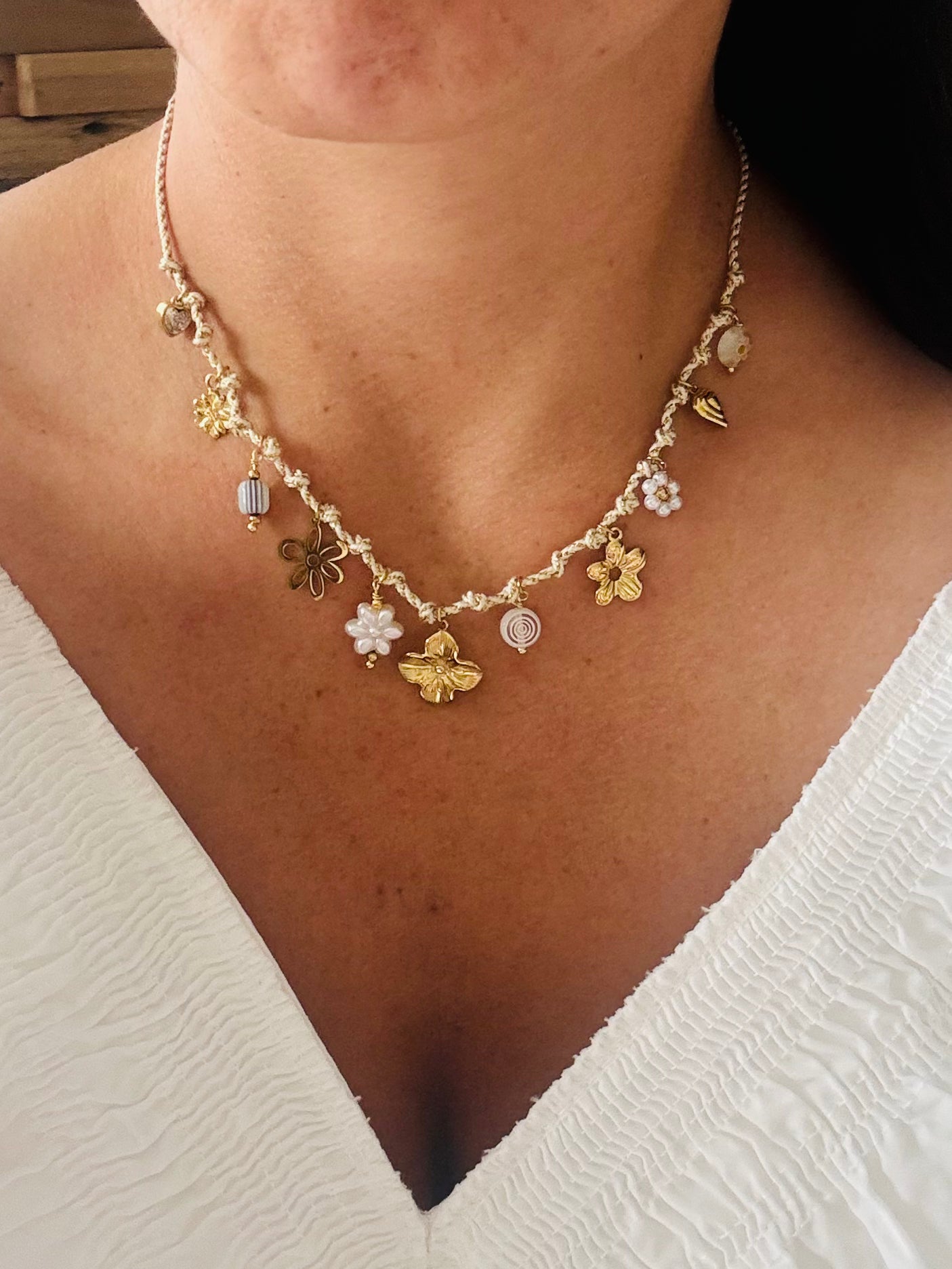 COLLIER BERENICE ACIER OR