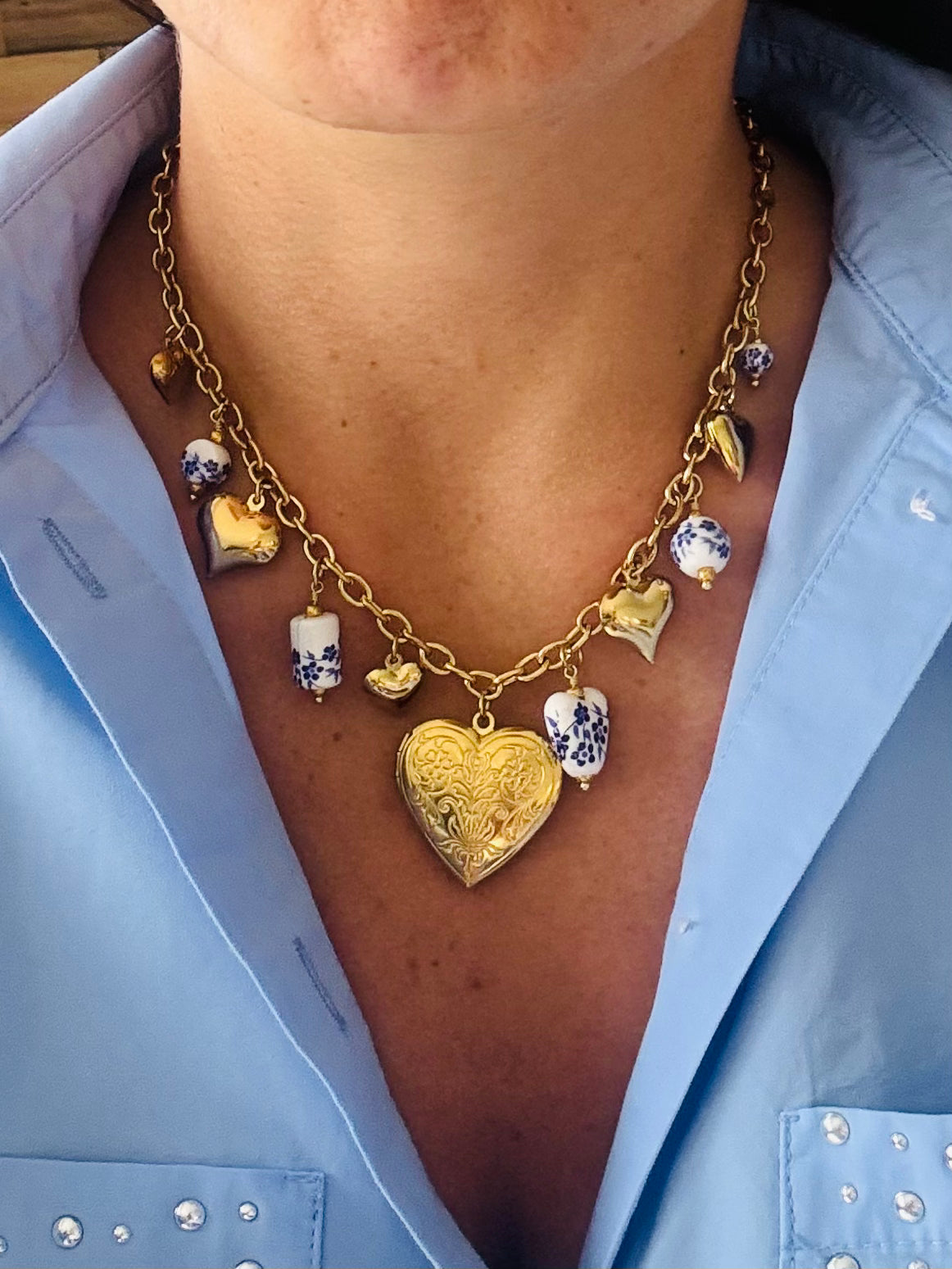 COLLIER AMIAH ACIER OR