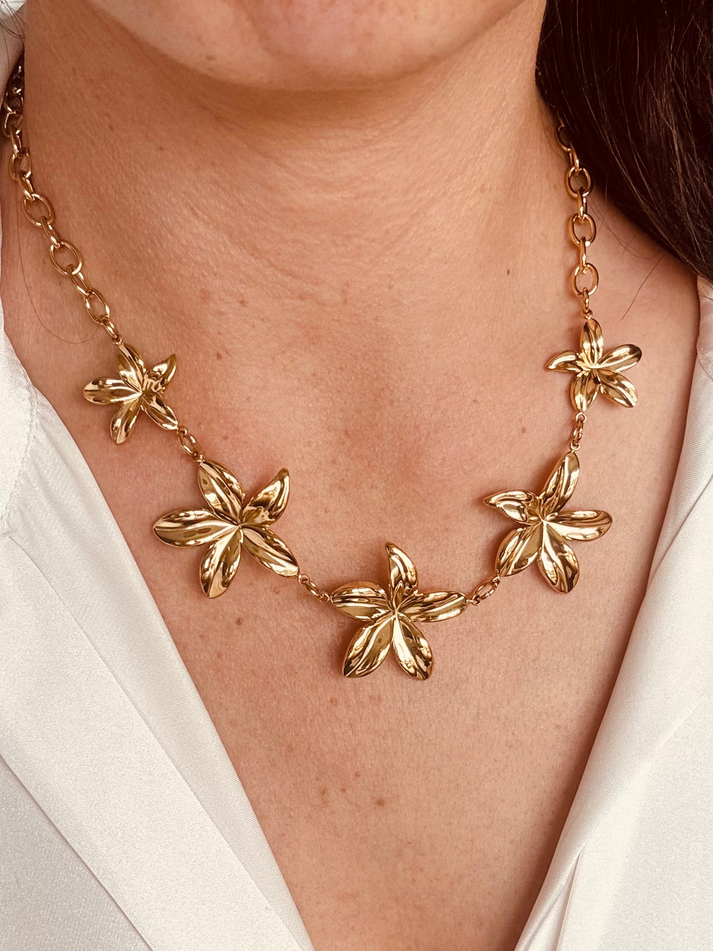 COLLIER EVELINE ACIER OR