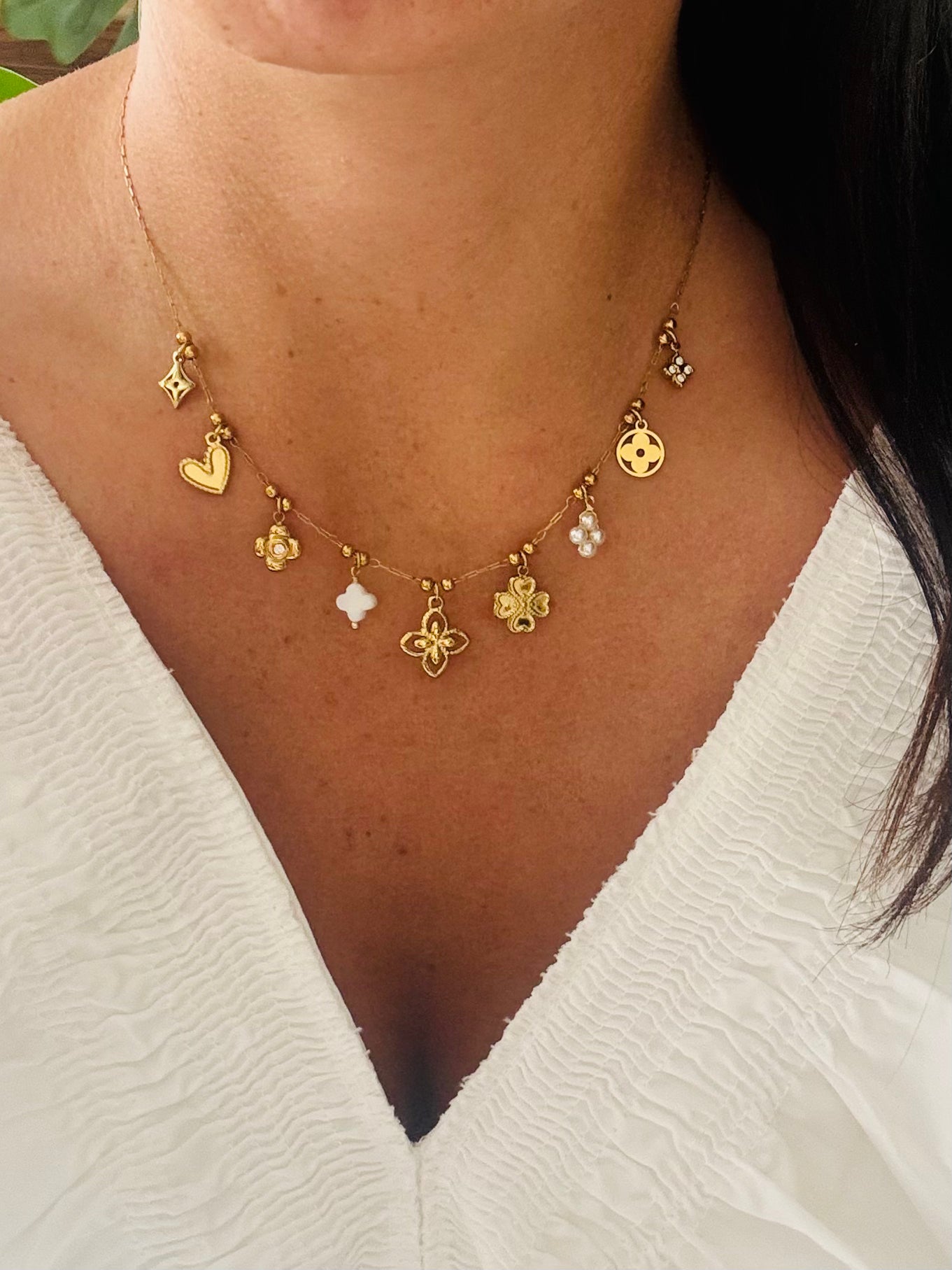 COLLIER ARIANA ACIER OR