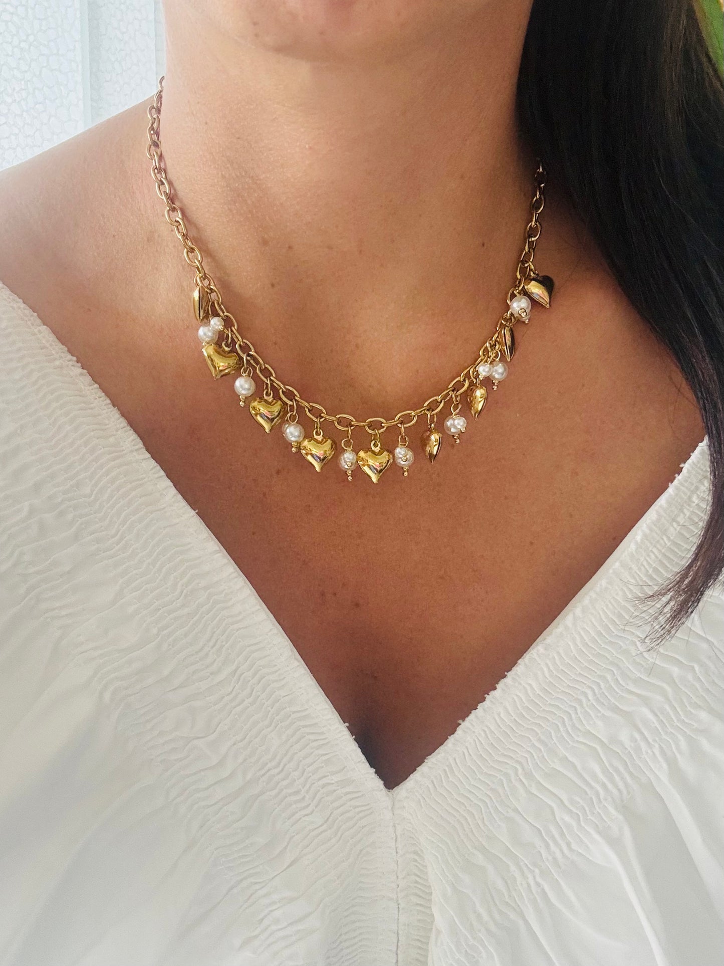 COLLIER AMÉLIA ACIER OR