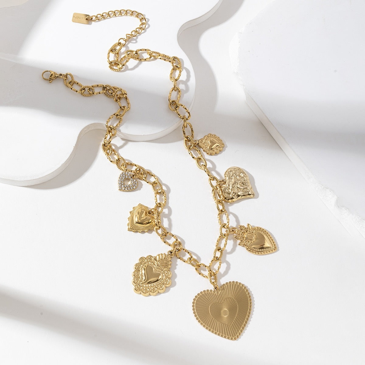 COLLIER ELODIE ACIER OR