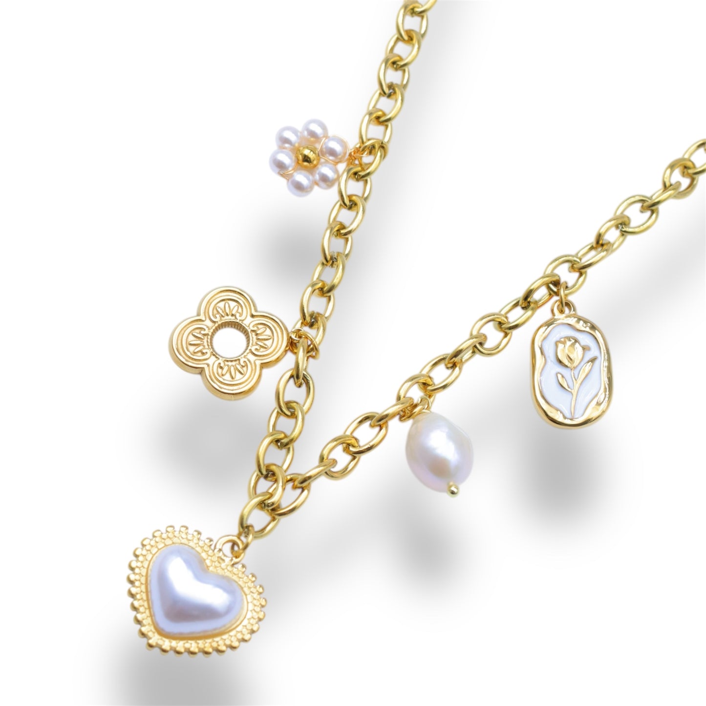 COLLIER AUGUSTINE ACIER OR