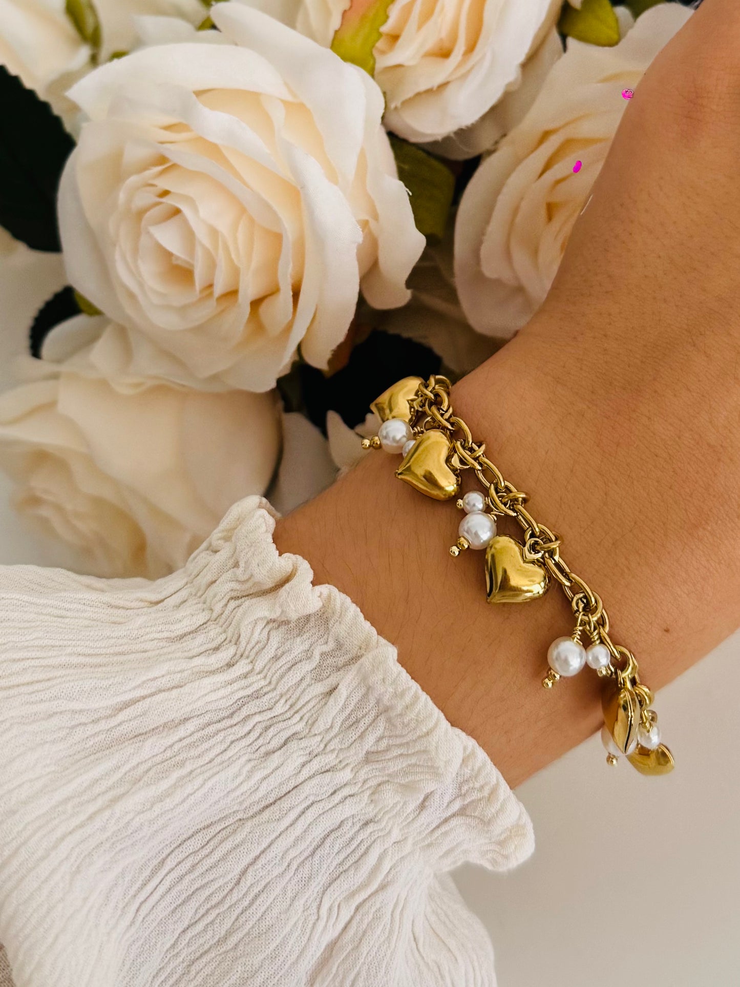 BRACELET AMÉLIA ACIER OR
