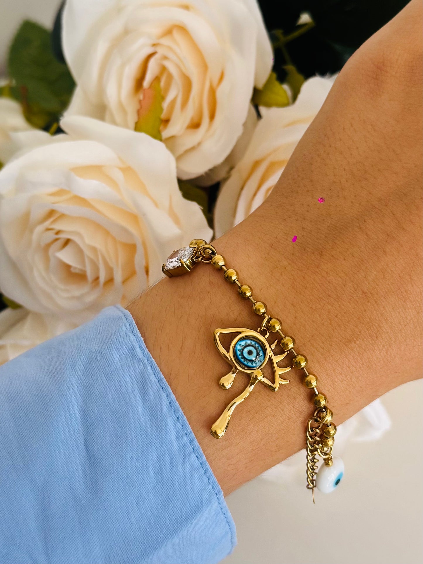 BRACELET NAIA ACIER OR