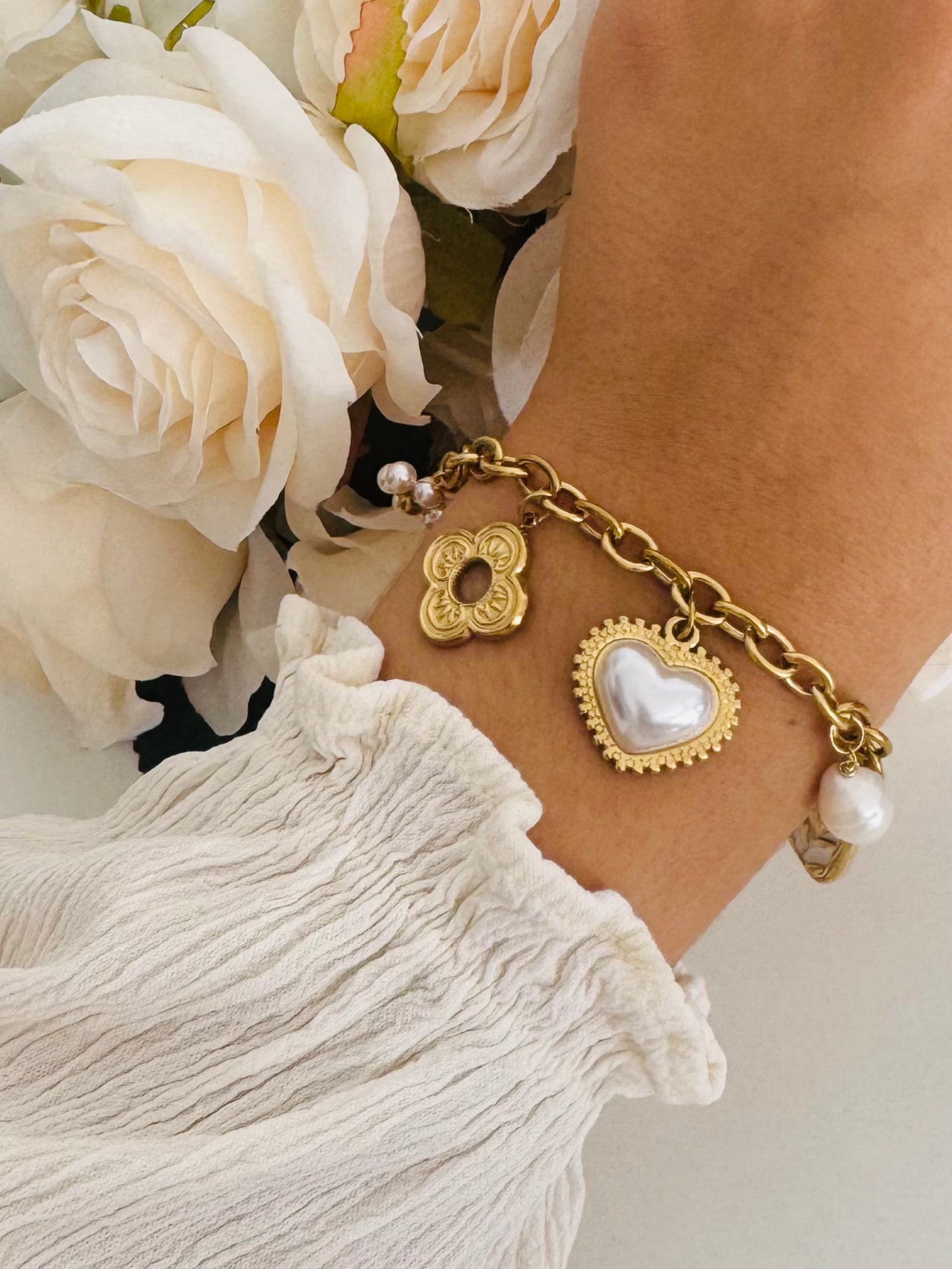 BRACELET AUGUSTINE ACIER OR