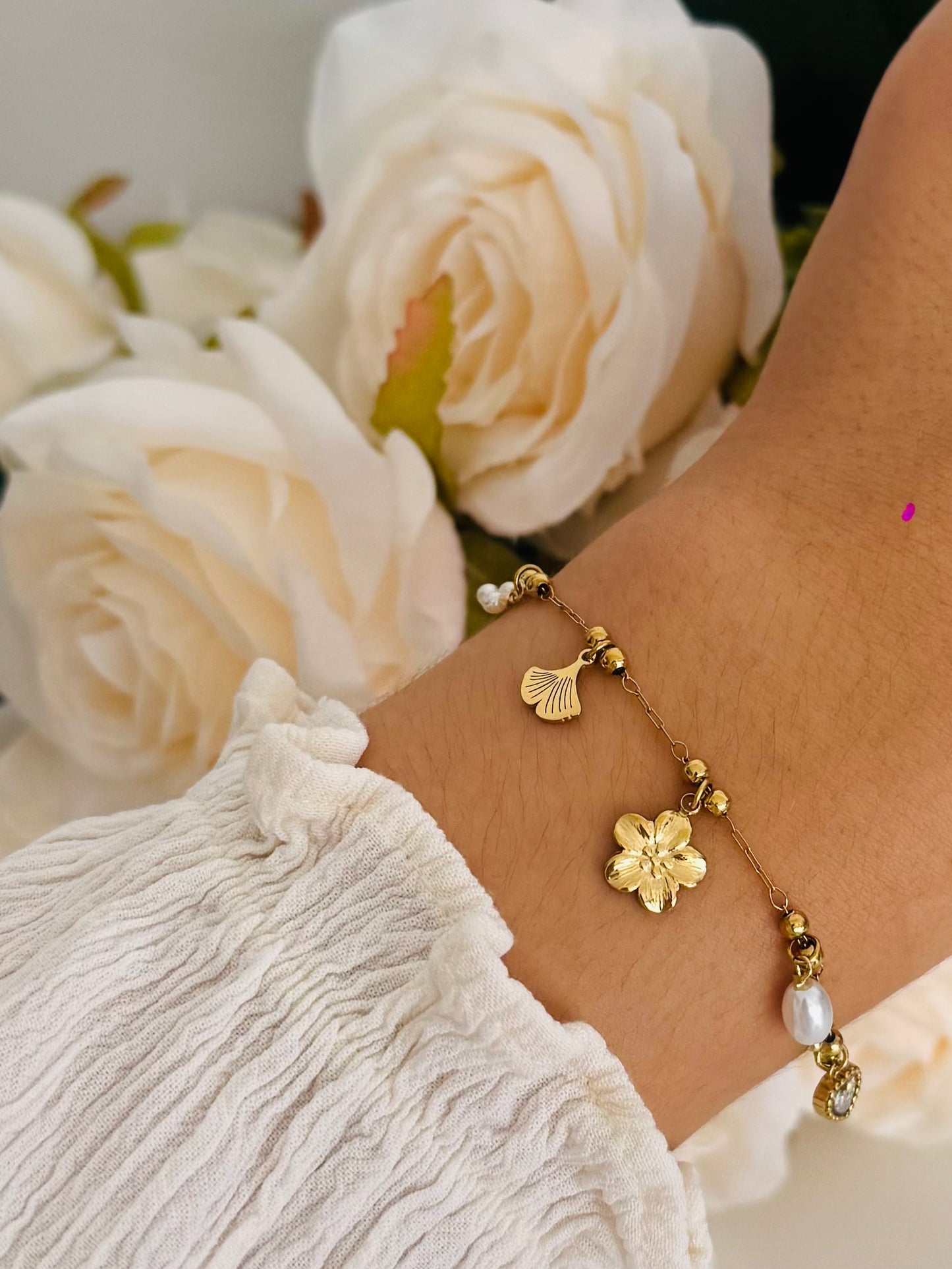 BRACELET KAMILIA ACIER OR