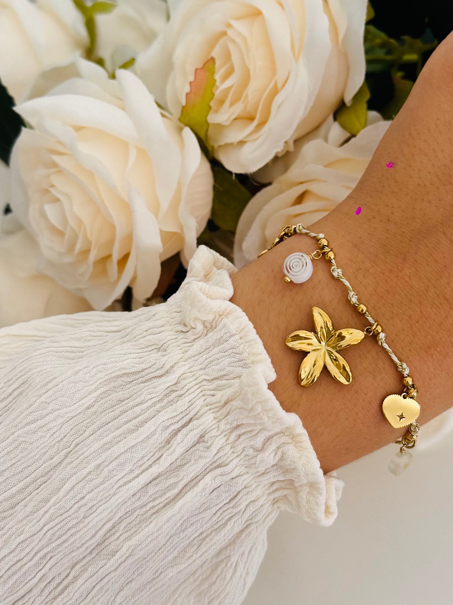 BRACELET NINA ACIER OR