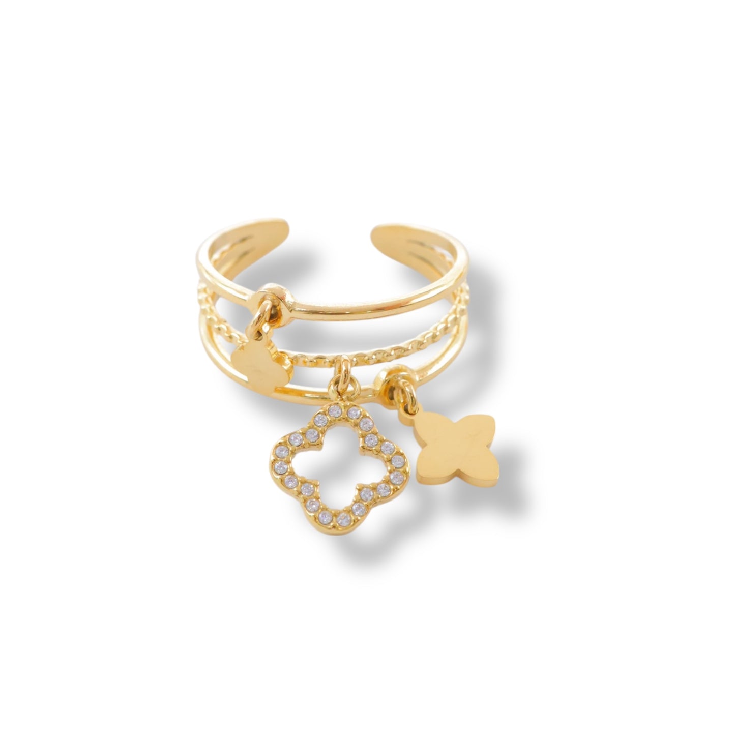 BAGUE TIYANA ACIER OR