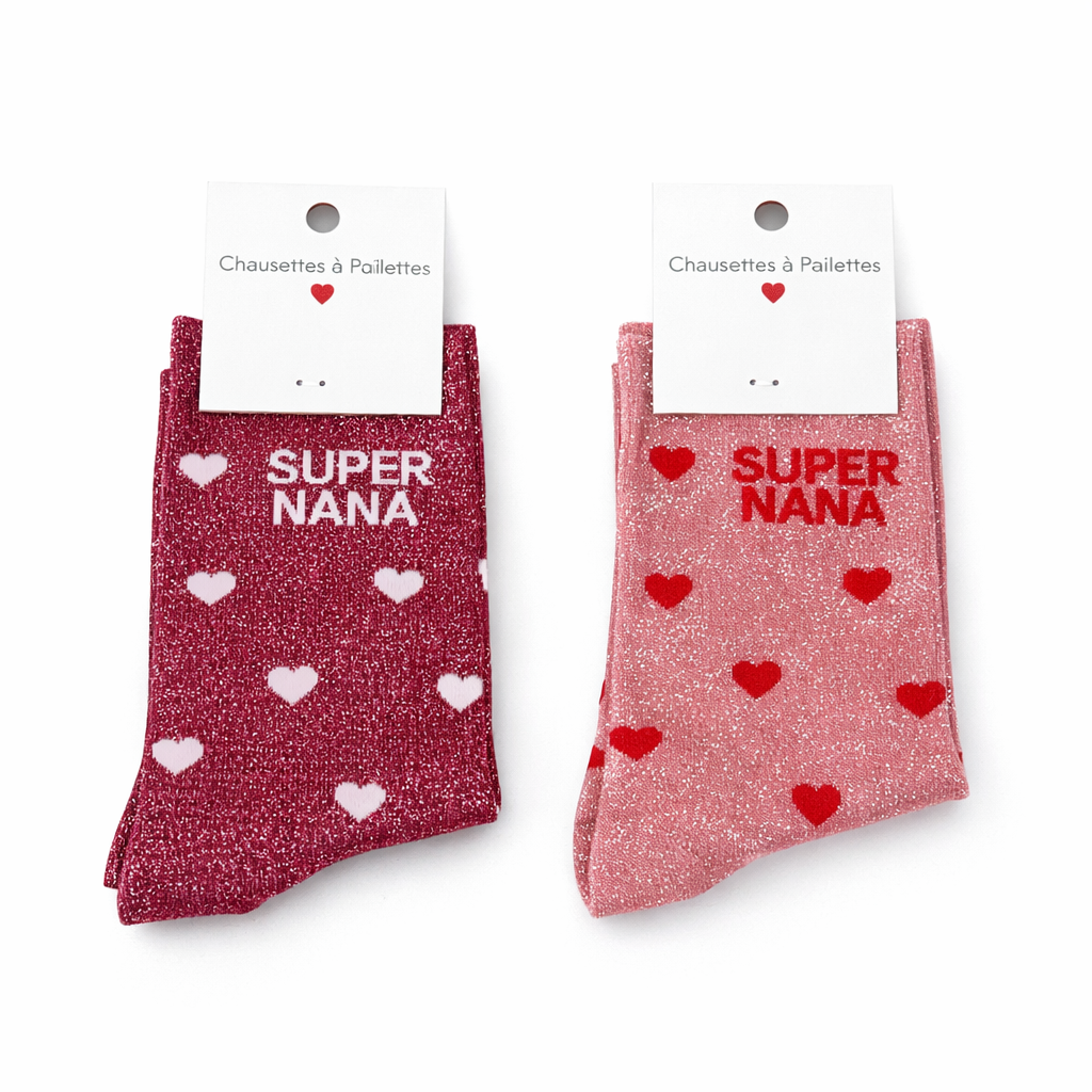 CHAUSSETTES À PAILLETTES -SUPER NANA