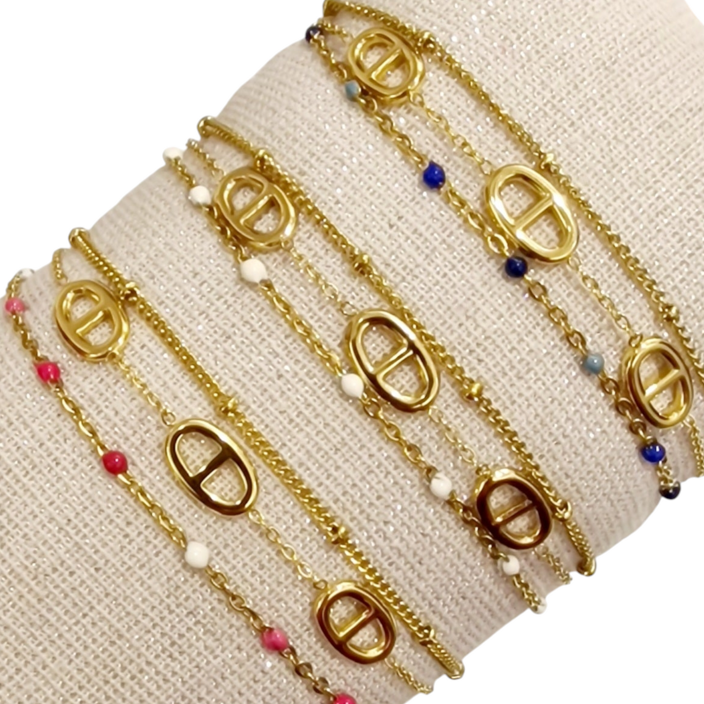 BRACELET 3 EN 1 CASSANDRA ACIER OR