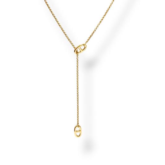 COLLIER SAKINA ACIER OR