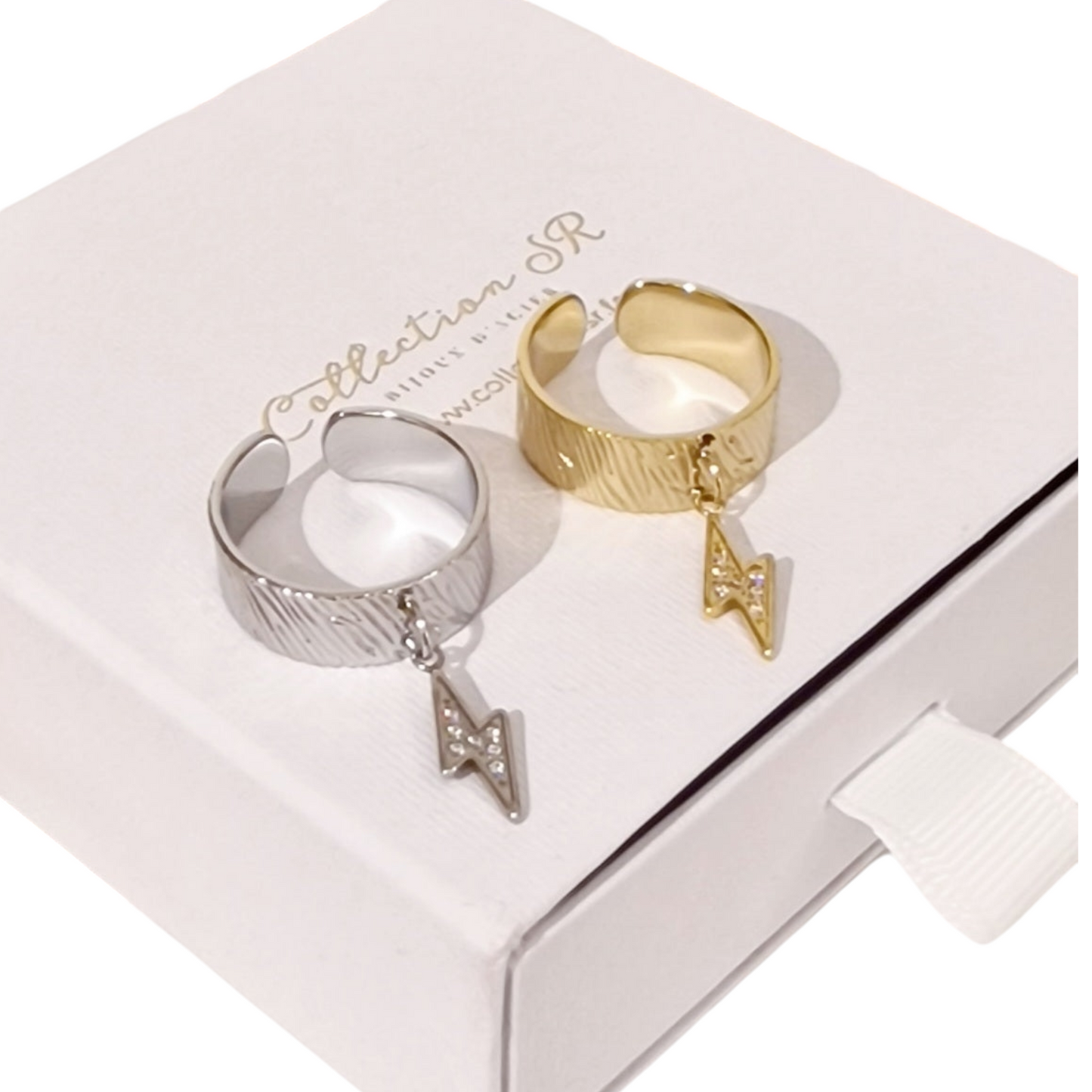 BAGUE ÉCLAIR ACIER