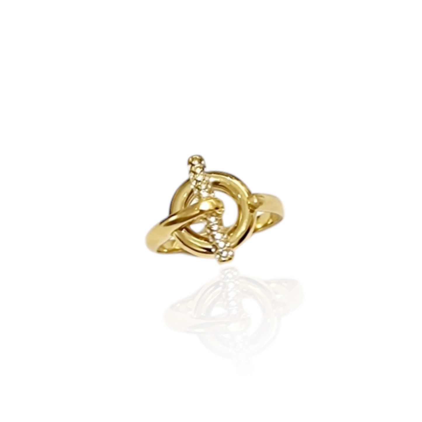 BAGUE MYA ACIER OR