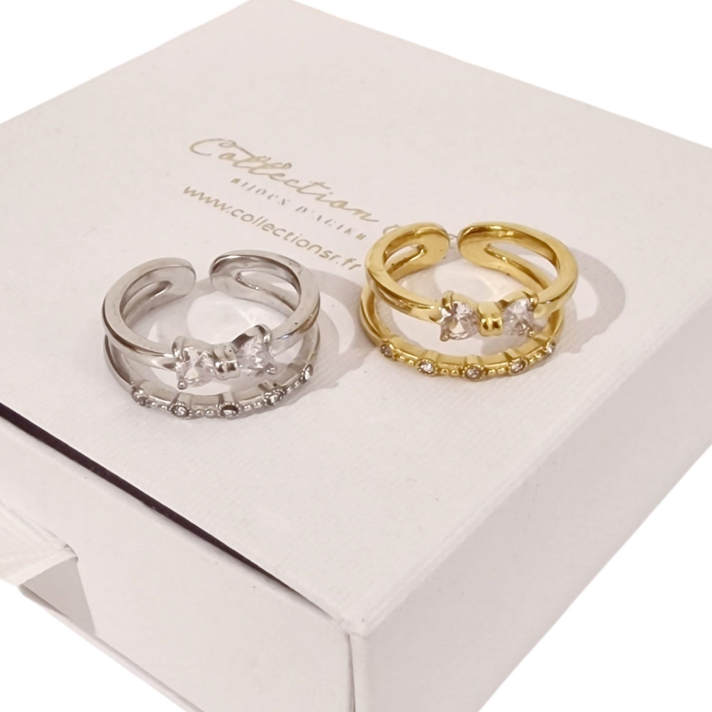 BAGUE LILA ACIER