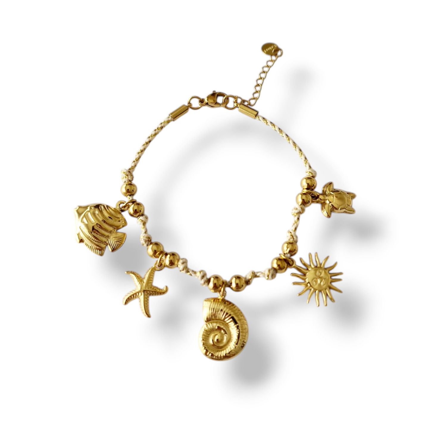 BRACELET TAHITI ACIER OR