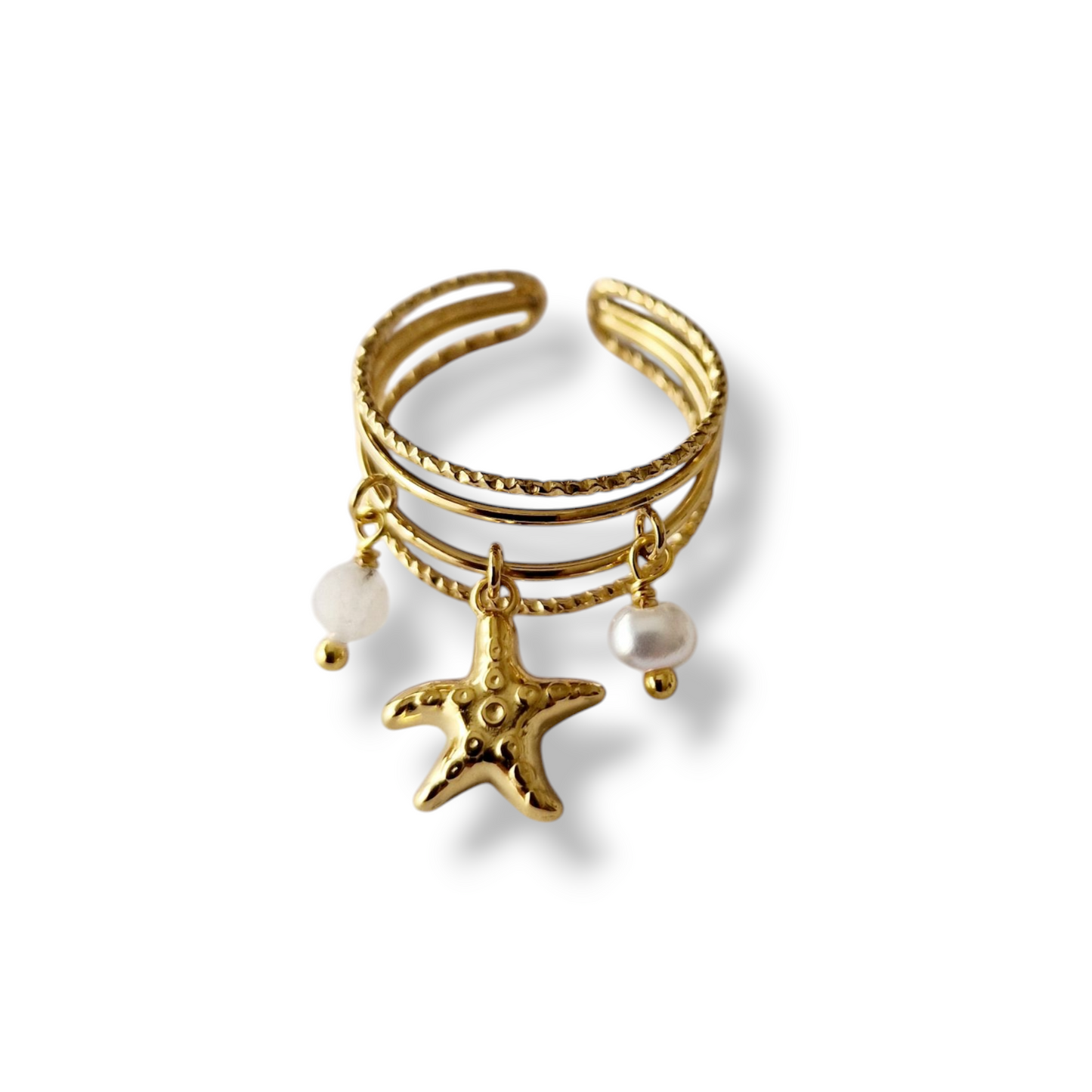 BAGUE HAWAI ACIER OR