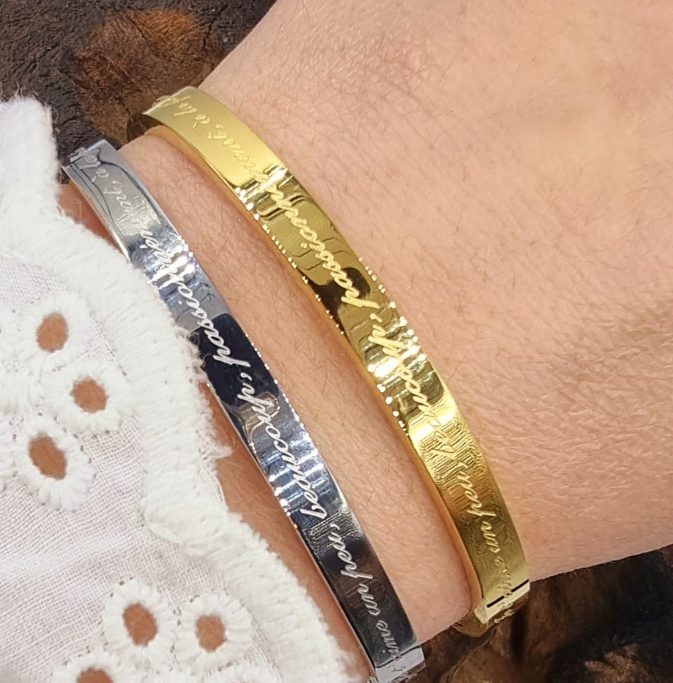 Jonc message (je t'aime un peu ,beaucoup,passionnément,à la folie) - Collection SR