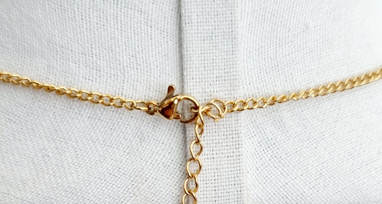 COLLIER MILA ACIER OR - Collection SR