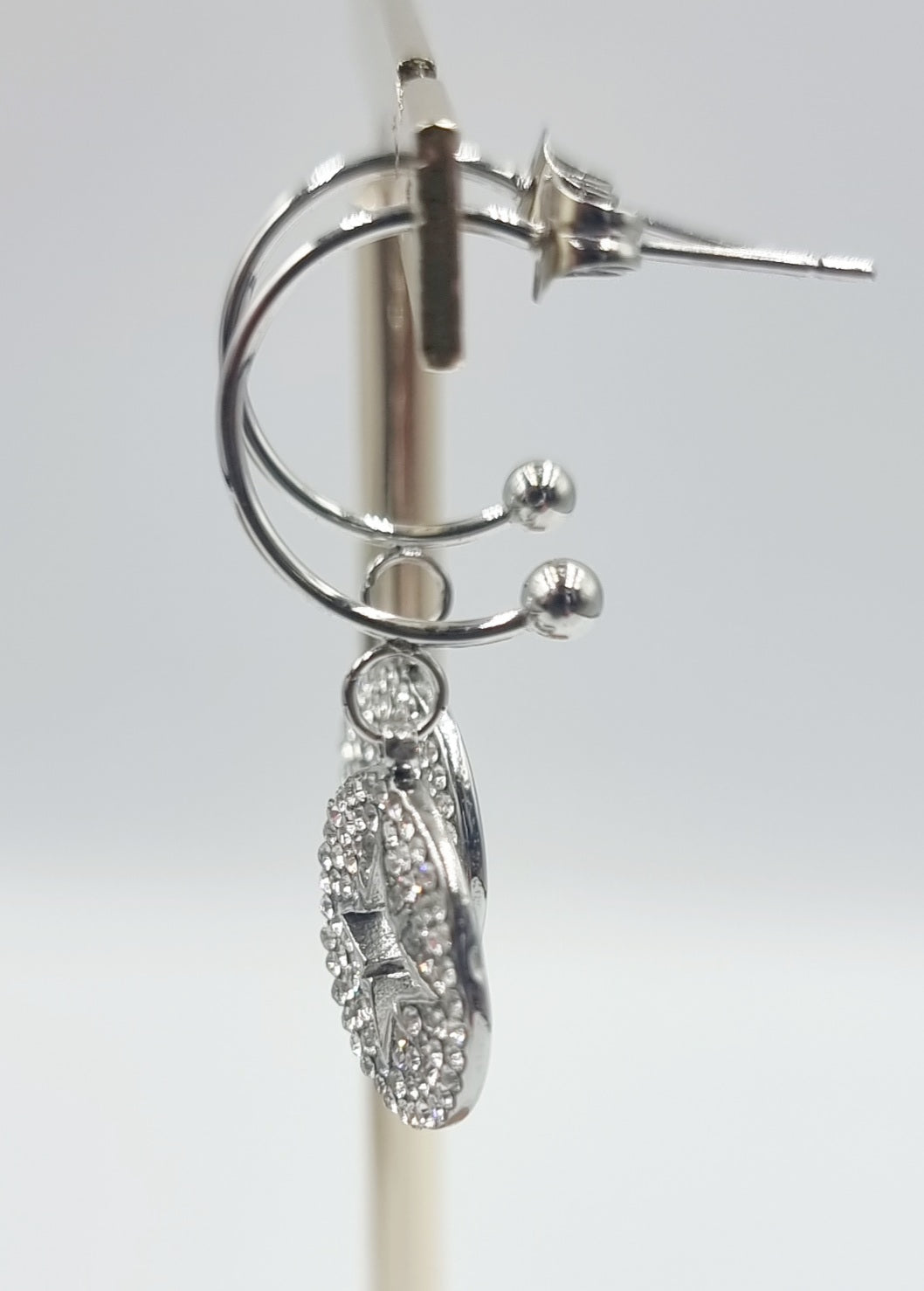 BOUCLES D'OREILLES LOUISE ACIER - Collection SR