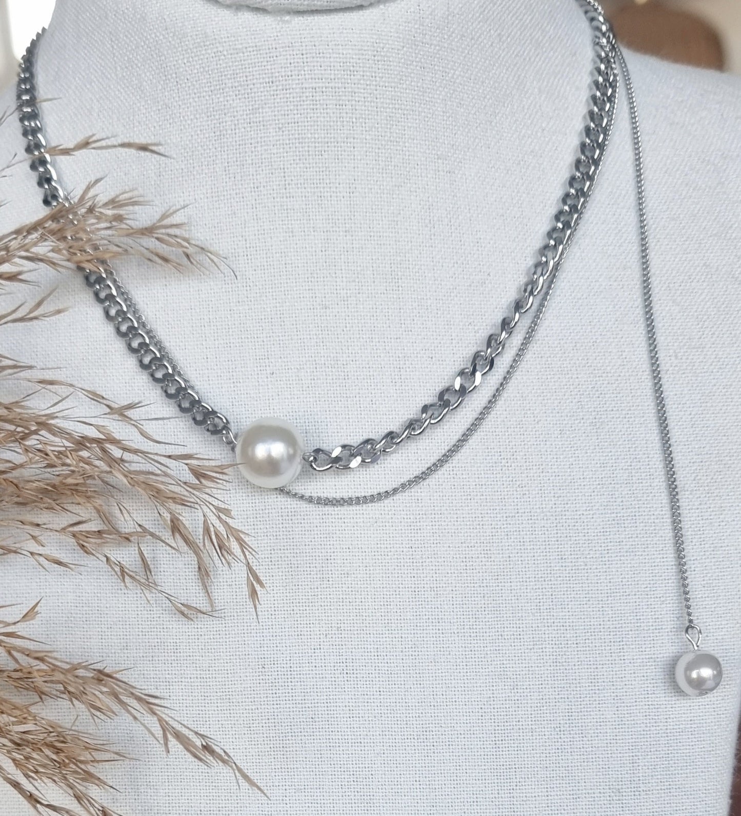 COLLIER LÉONIE ACIER