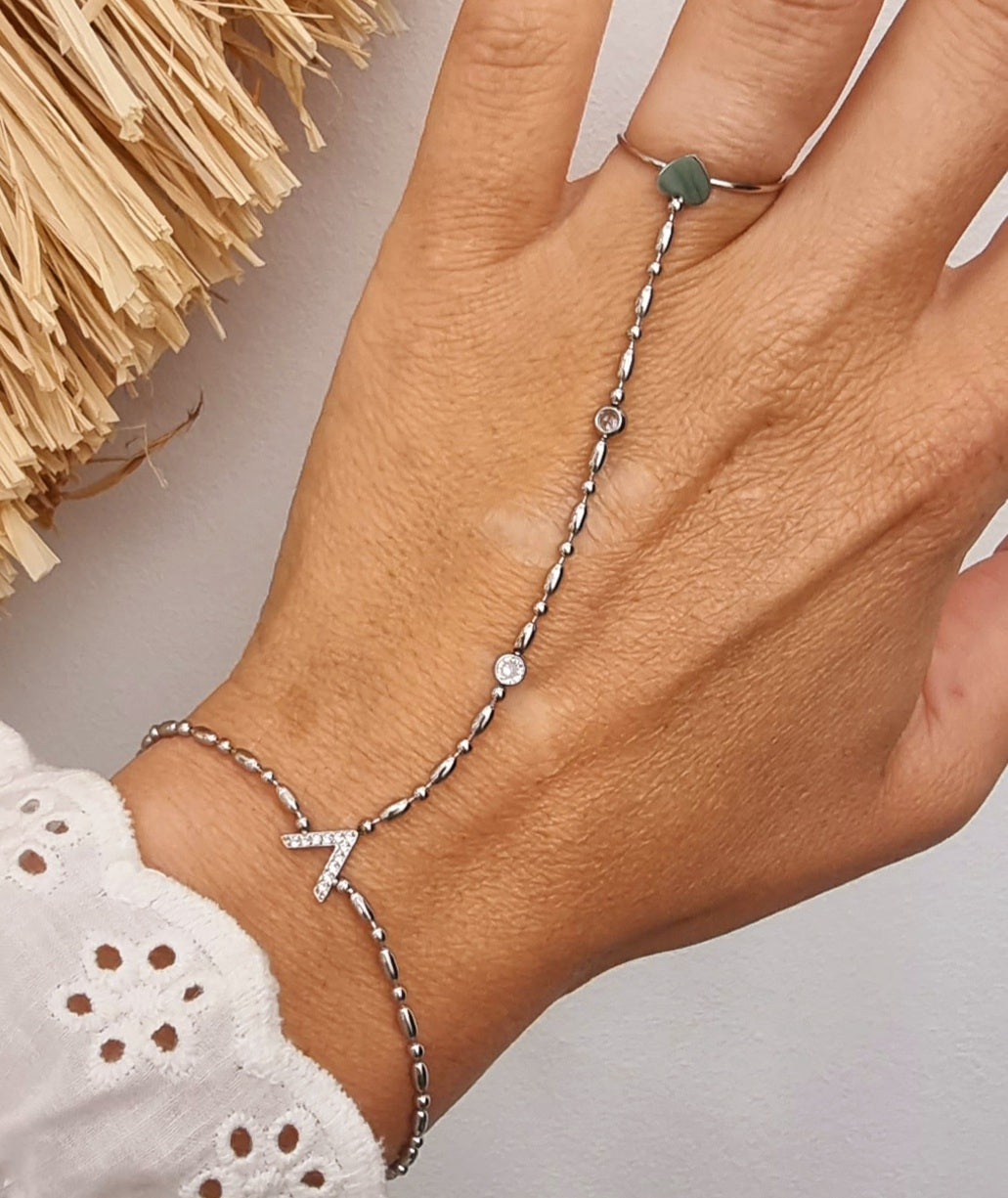 Bracelet Chaîne De Main (Pasamano) En Acier Inoxydable Doré - Style Bohème, Neuf Avec étiquettes