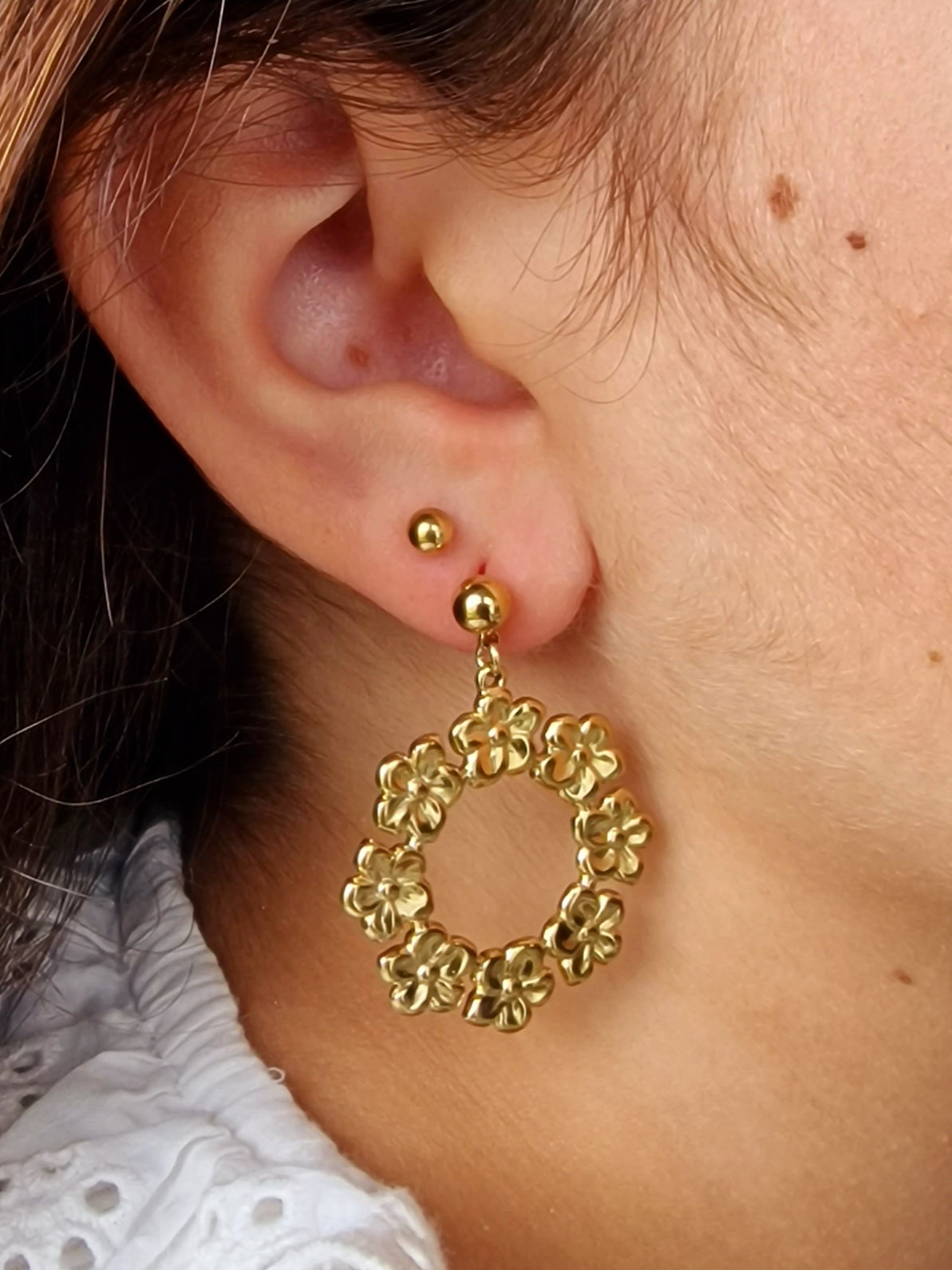 BOUCLES D'OREILLES LOLITA ACIER OR