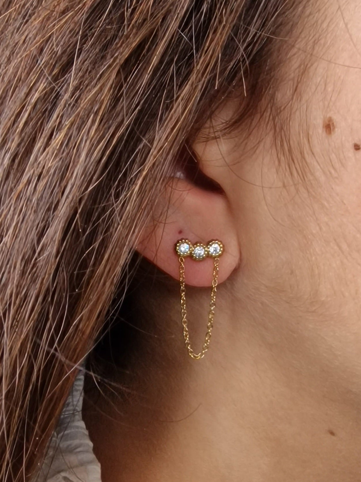 BOUCLES D'OREILLES BASIL ACIER ARGENT