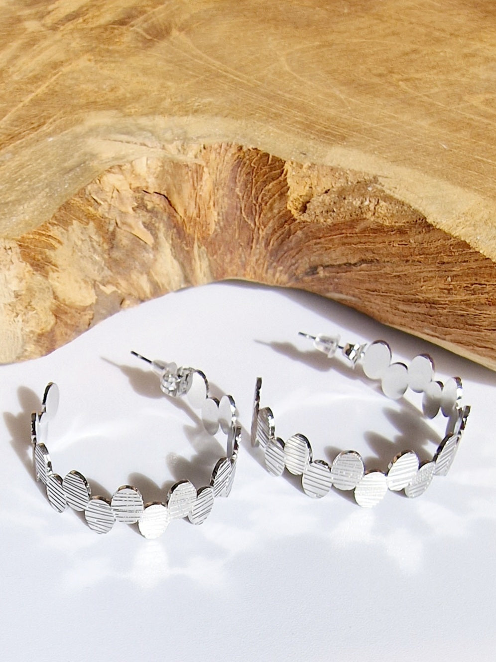 BOUCLES D'OREILLES ZYA ACIER ARGENT