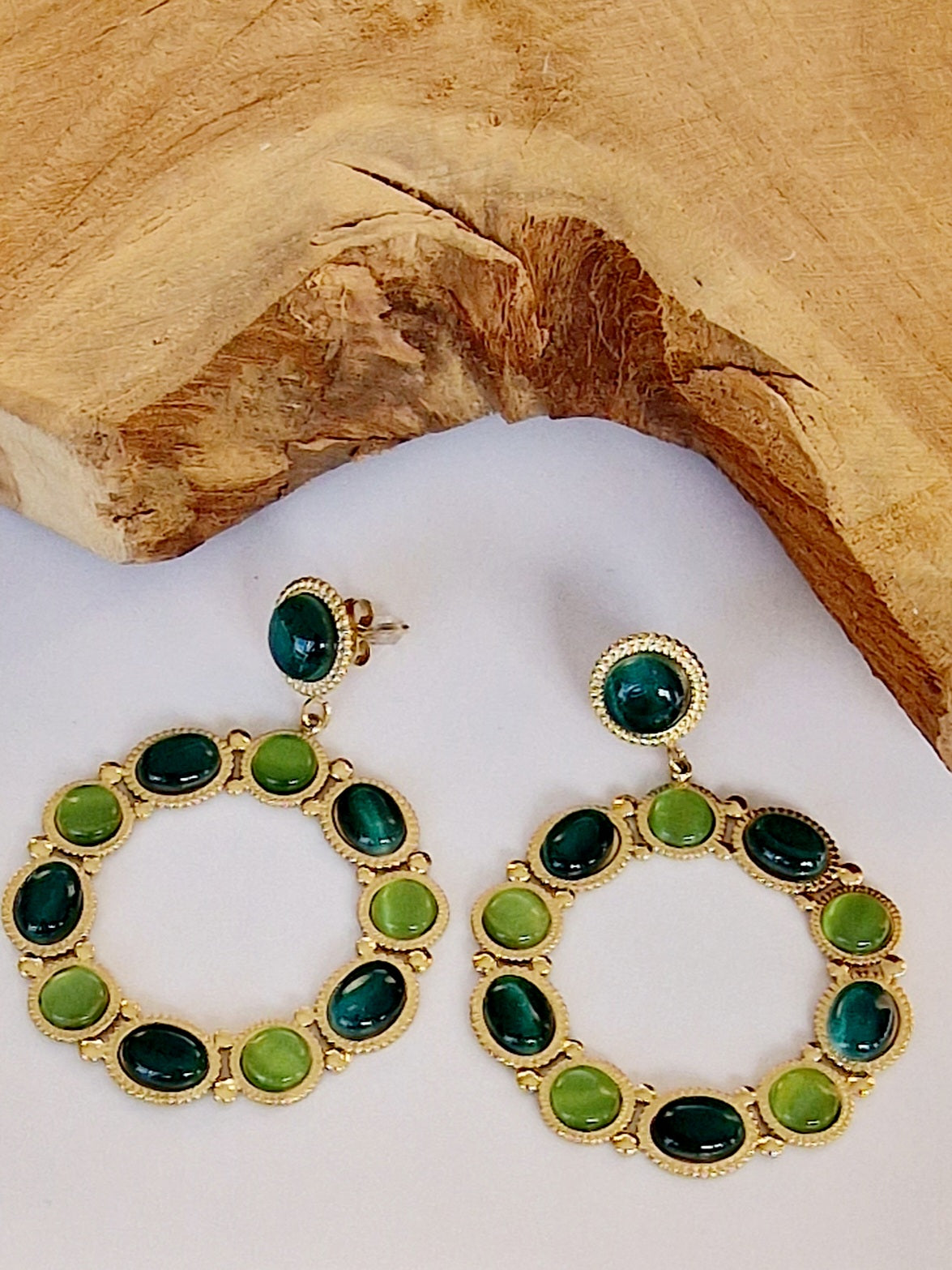 BOUCLES D'OREILLES YVANA ACIER OR
