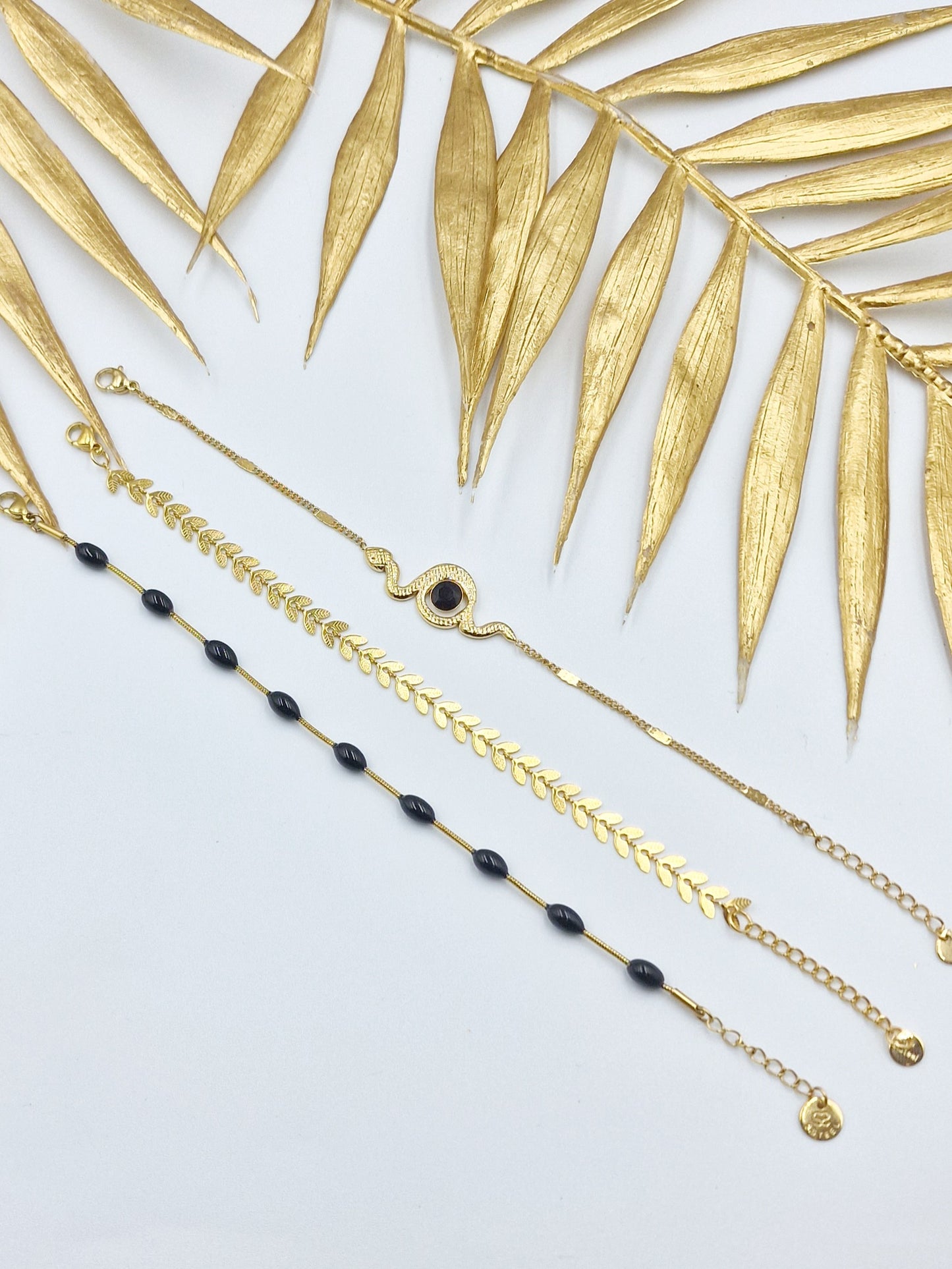 Trio de bracelets acier Ely