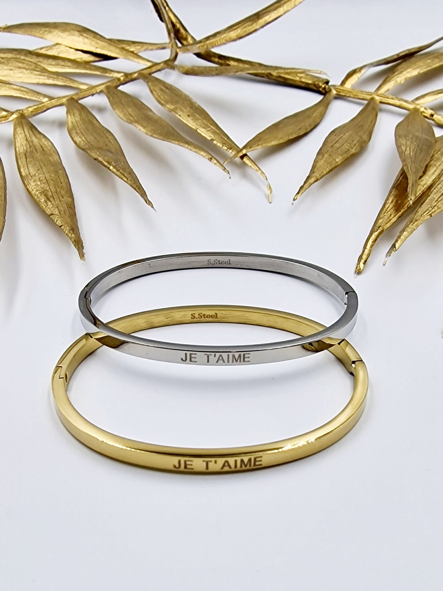 JONC MESSAGE ACIER (je taime)