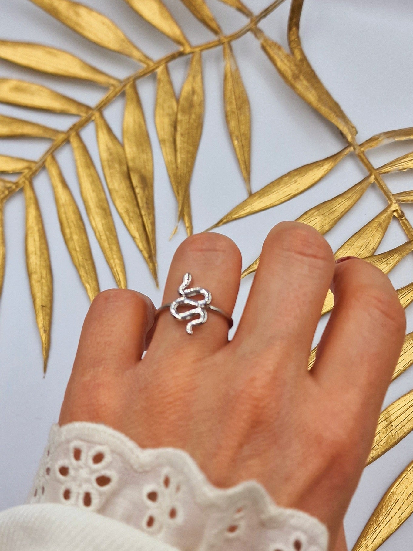 BAGUE JANINE ACIER ARGENT