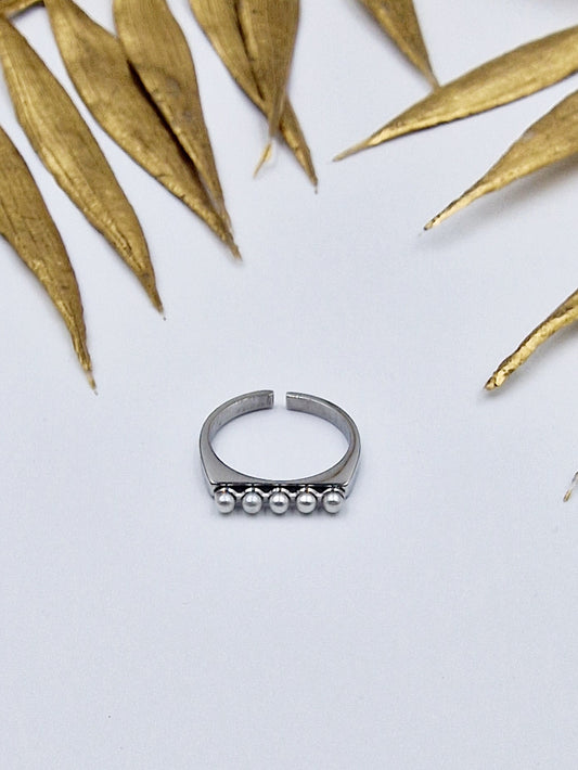 BAGUE KLOÉ ACIER ARGENT