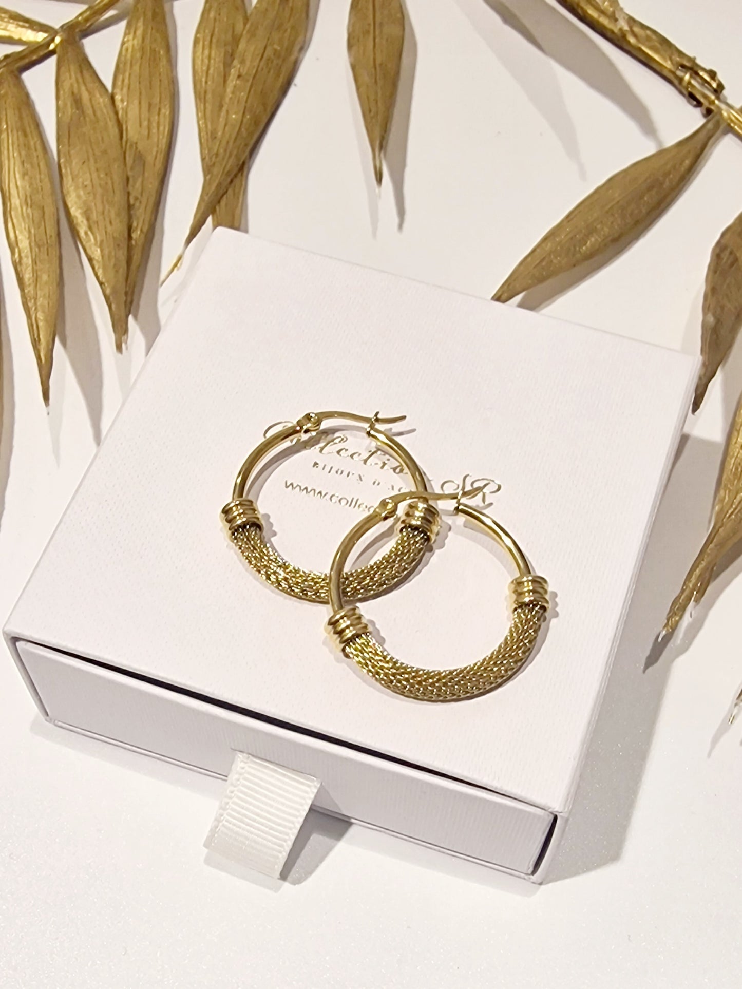 BOUCLES D'OREILLES HORTENSE ACIER