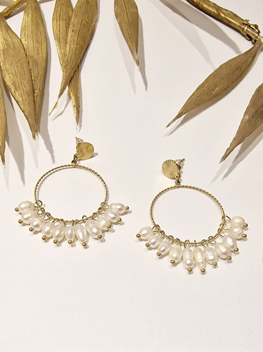 BOUCLES D'OREILLES JANNAH ACIER OR