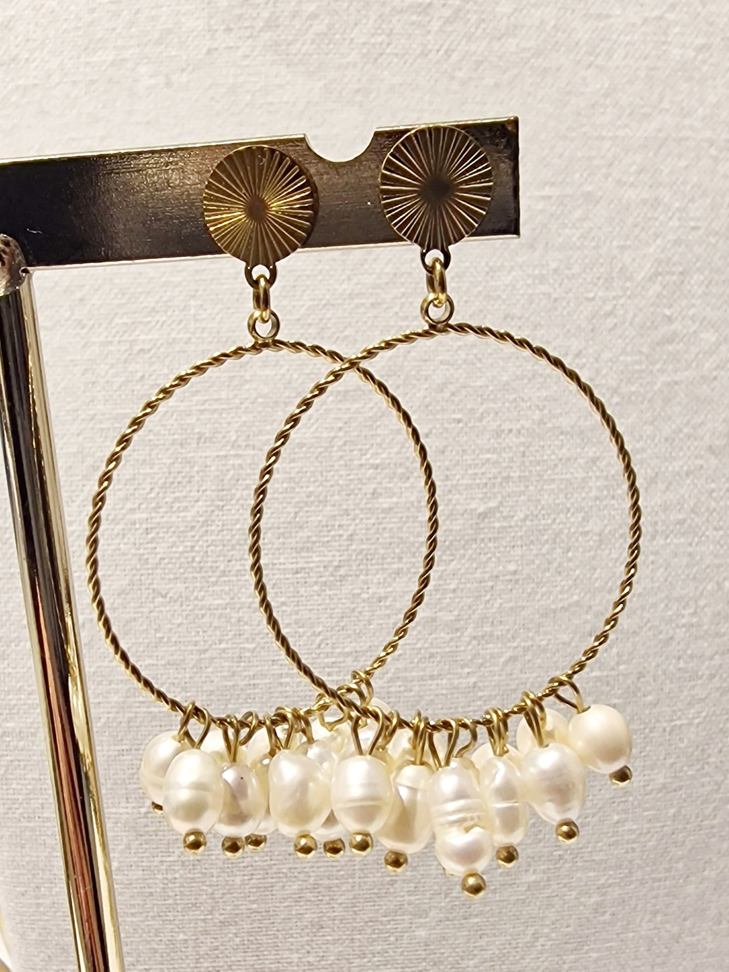 BOUCLES D'OREILLES JANNAH ACIER OR