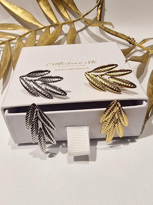 BOUCLES D'OREILLES CELESTINE ACIER