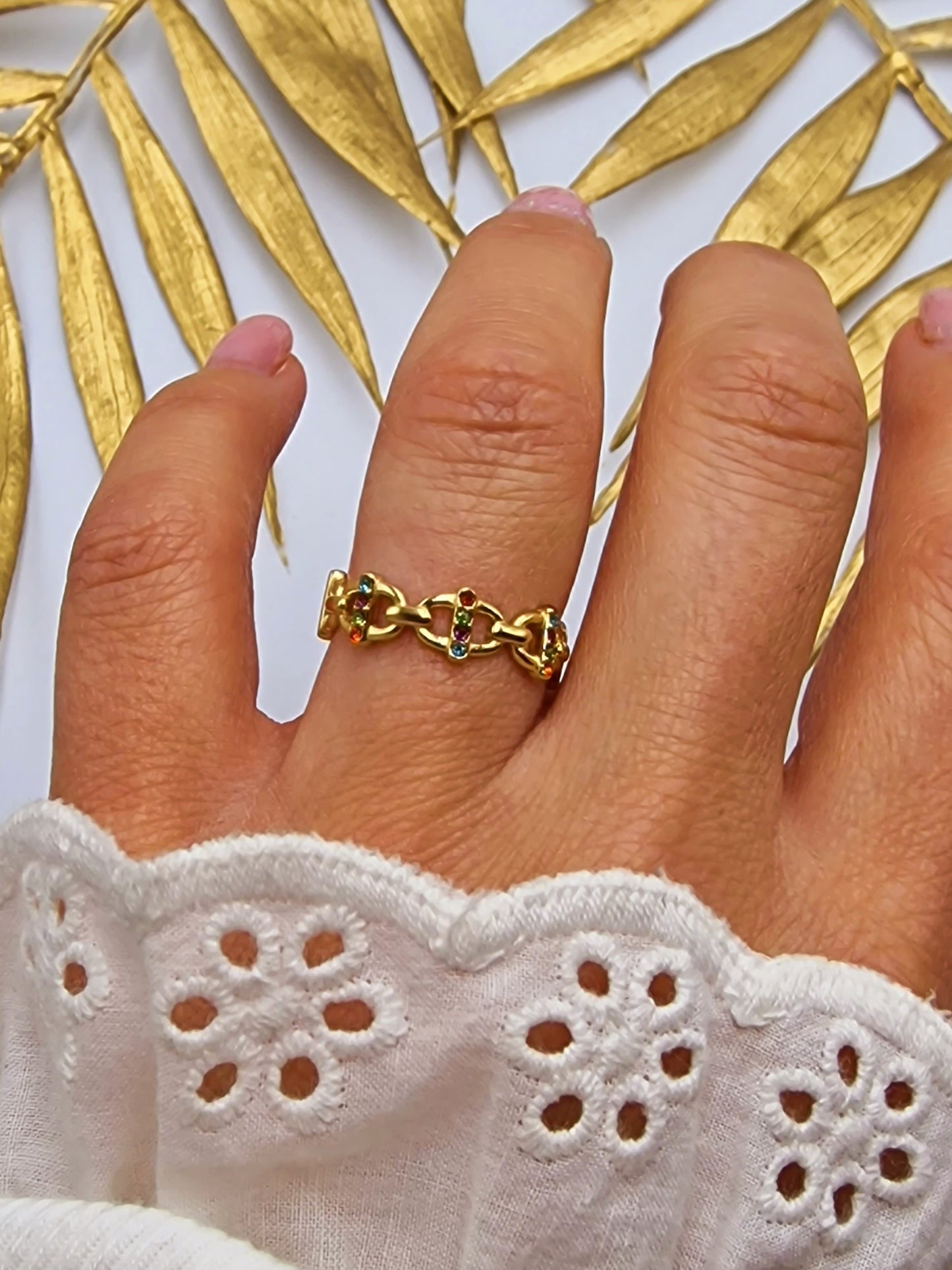 BAGUE KATALEYA ACIER OR