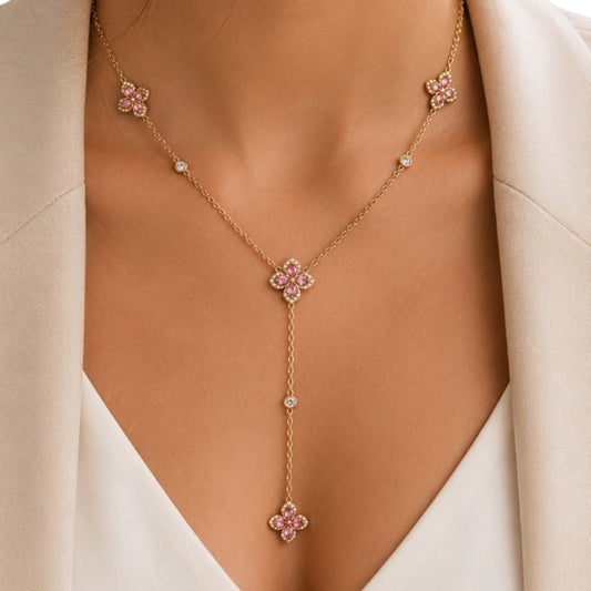 COLLIER ORLY ACIER ROSE