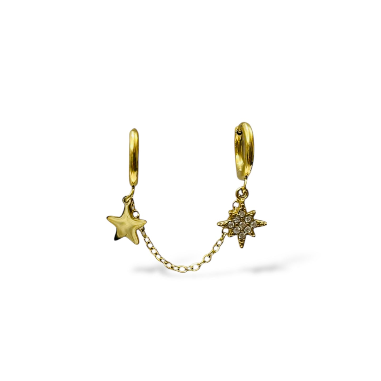 BOUCLES D’OREILLES mono boucle CHERYL ACIER