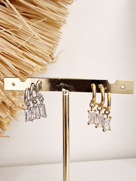 BOUCLES D'OREILLES TEJY ACIER