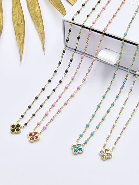 COLLIER KESSIA ACIER OR