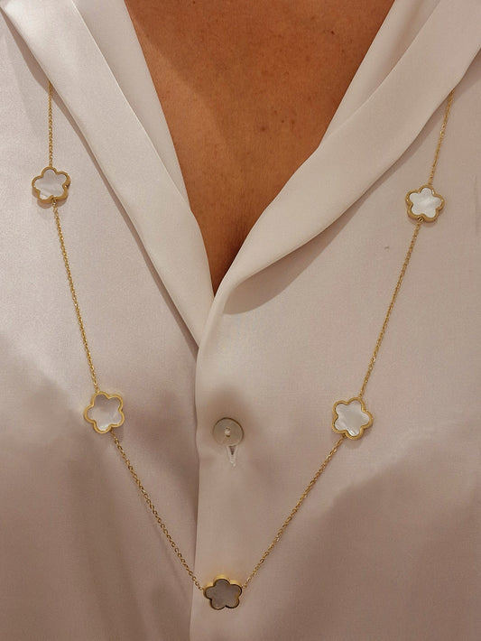 COLLIER SAUTOIR AMBROISE BLANC