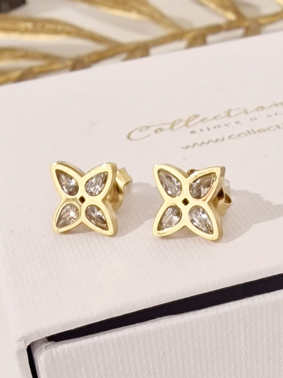 BOUCLES D'OREILLES GLORY ACIER 1