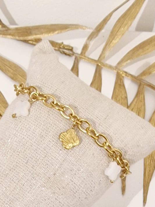 BRACELET SIRENA ACIER OR