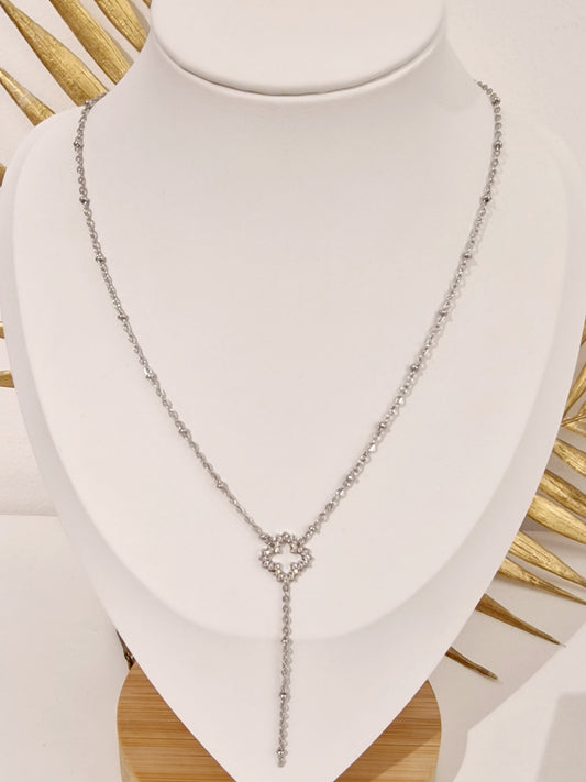 COLLIER FALLON ACIER ARGENTÉ